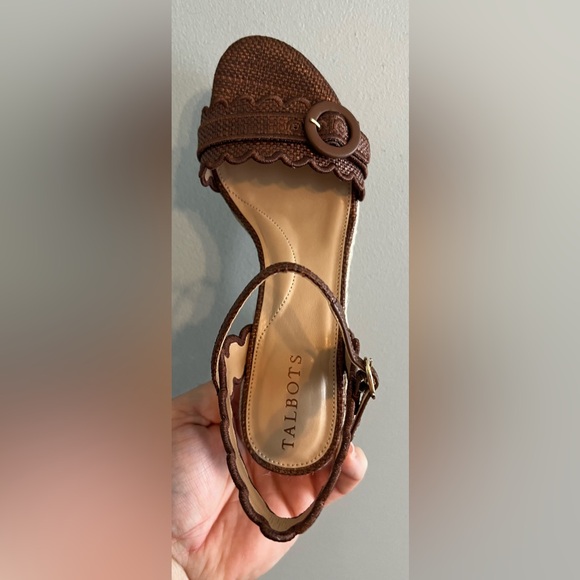Talbots Royce Raffia Wedge Sandals - Picture 2 of 6